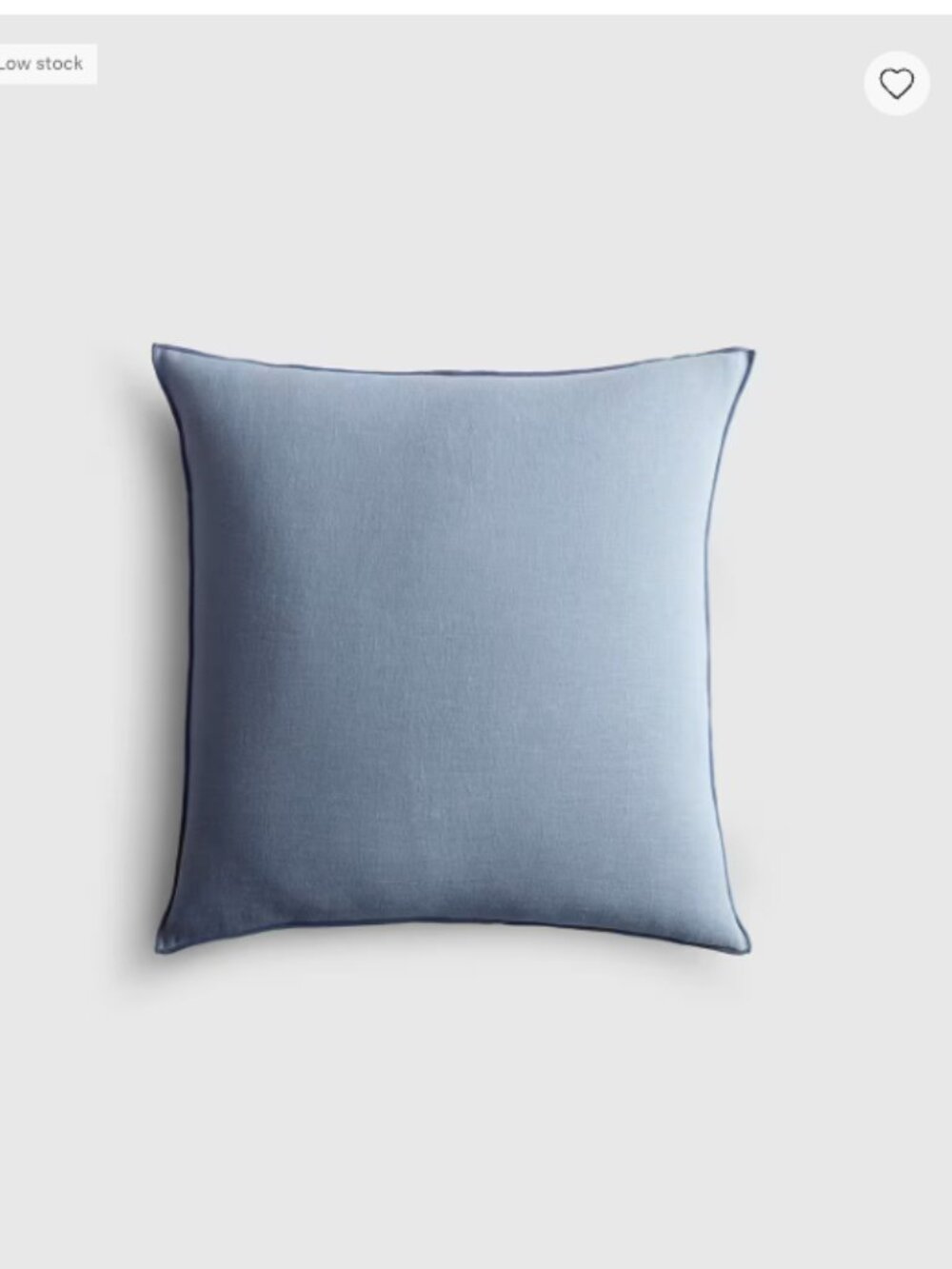 NWOT Quince Contrast 100% European Linen Pillow Cover 20x20 – Faded Denim/Denim